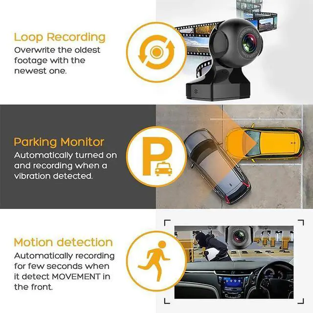 Alt view image 6 of 7 - 170° WiFi Dash Cam Recorder Car Camera HD 1080P Car DVR Vehicle Video G-Sensor