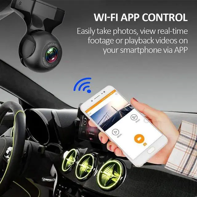 Alt view image 7 of 7 - 170° WiFi Dash Cam Recorder Car Camera HD 1080P Car DVR Vehicle Video G-Sensor