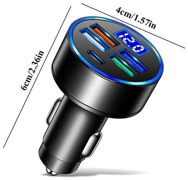 Alt view image 6 of 7 - 5 USB Port Super Fast Car Charger Adapter For iPhone Samsung Android Cell Phone