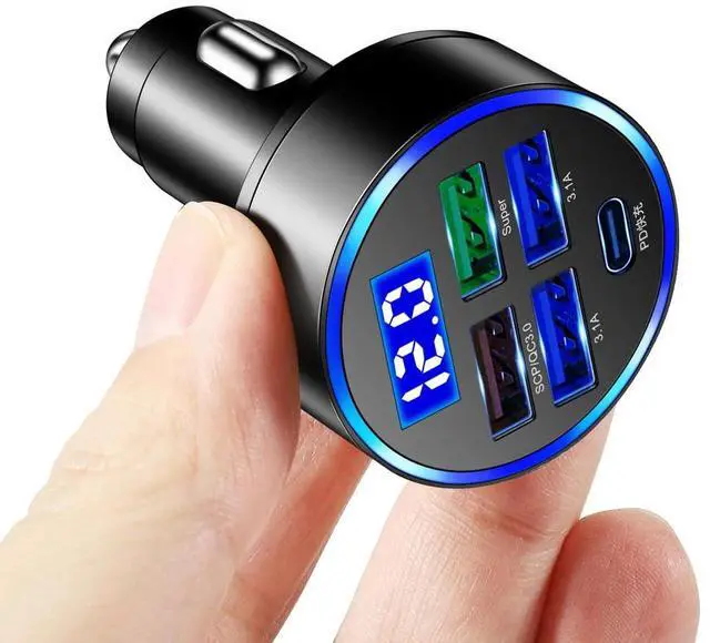 Alt view image 7 of 7 - 5 USB Port Super Fast Car Charger Adapter For iPhone Samsung Android Cell Phone
