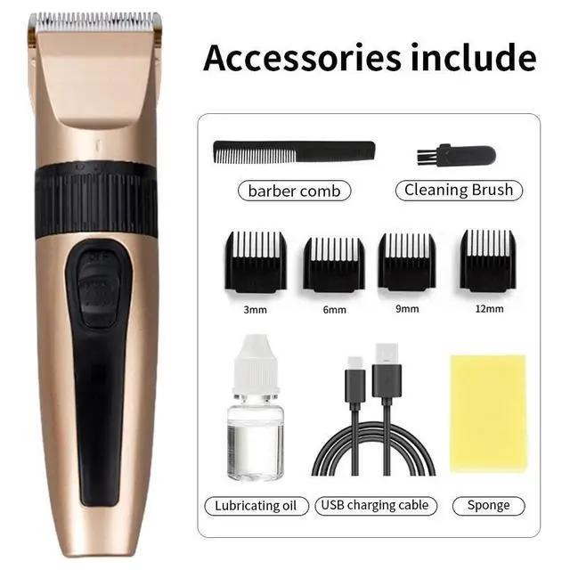 Alt view image 3 of 7 - Professional Hair Clippers Trimmer Mens Barber Hair Cutting Kit Machine Cordless