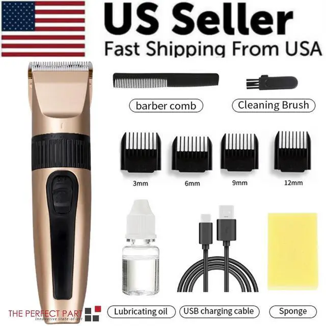 Alt view image 2 of 7 - Professional Hair Clippers Trimmer Mens Barber Hair Cutting Kit Machine Cordless