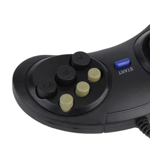 Alt view image 6 of 7 - 2X 6 Button Game Pad Controller For SEGA Genesis Black Old School Classic New