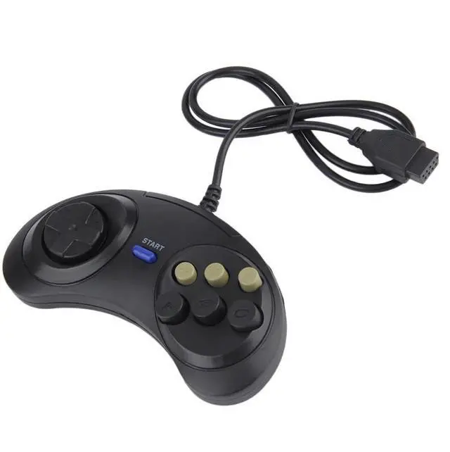 Alt view image 7 of 7 - 2X 6 Button Game Pad Controller For SEGA Genesis Black Old School Classic New