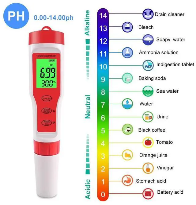 Alt view image 3 of 7 - 4 in 1 Digital PH EC Meter LCD Tester Pocket Hydroponics Aquarium Water Test Pen