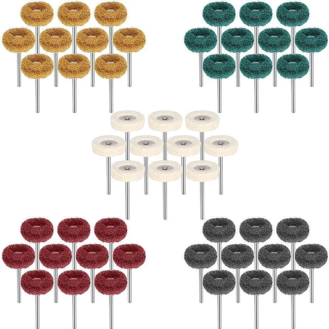Main image of 50 Metal Polishing Buffing Wheel Burr Kit Rotary Tool Accessories Set For Dremel