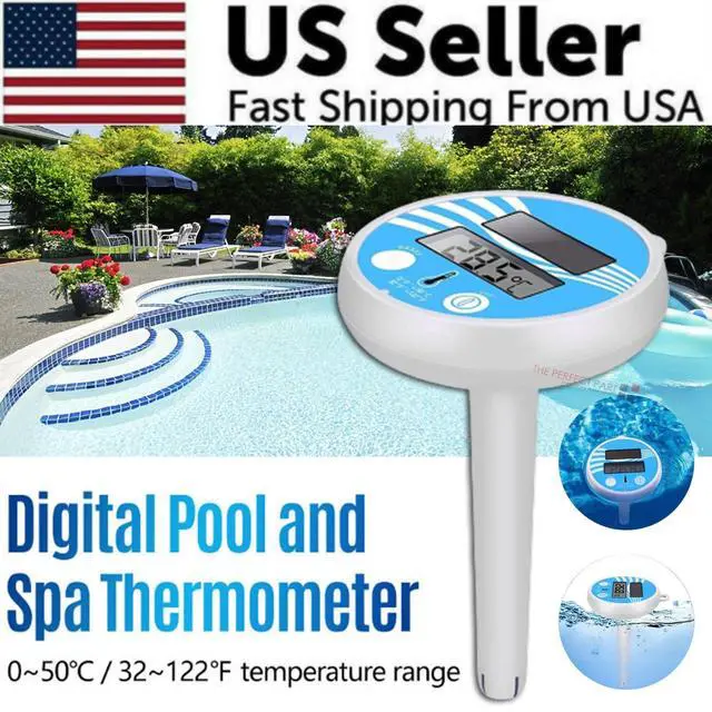 Alt view image 2 of 7 - Digital Solar Powered Outdoor Floating Waterproof Rainproof Pool SPA Thermometer