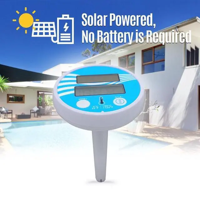 Alt view image 5 of 7 - Digital Solar Powered Outdoor Floating Waterproof Rainproof Pool SPA Thermometer