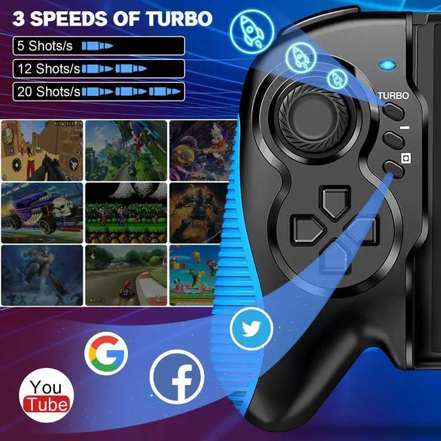 Alt view image 6 of 7 - Dual massage Handheld Controller Grip Gamepad For Nintendo Switch Joy-Con Game