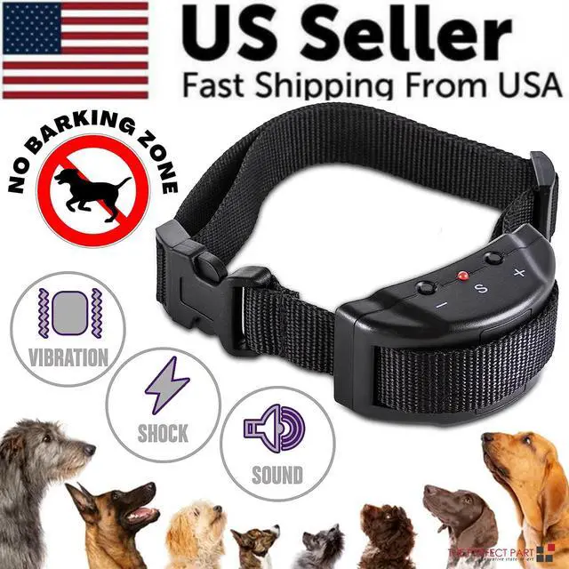 Alt view image 2 of 7 - Automatic Anti Bark Barking Dog Shock Control Collar Device Large Medium Small