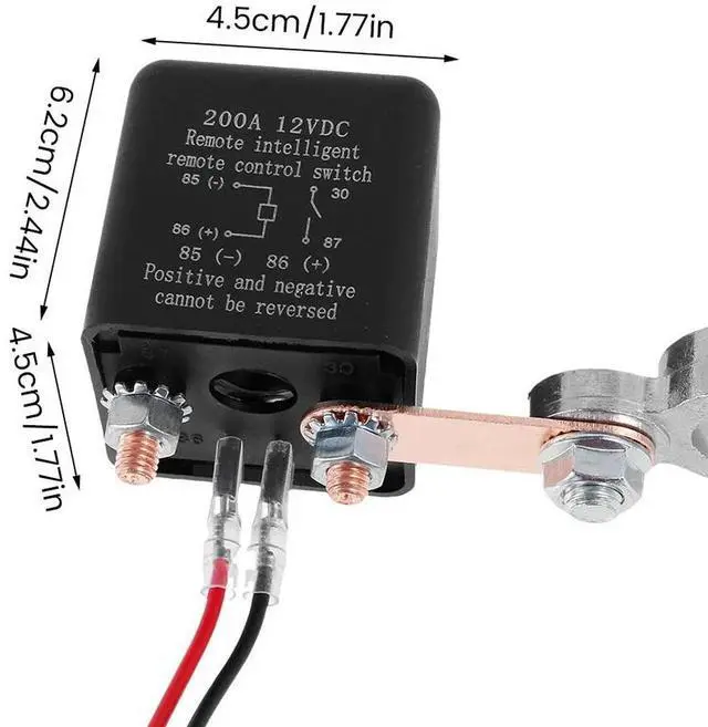 Alt view image 7 of 7 - Car Battery Disconnect Switch Remote Control Power Kill Master Isolator Cut Off