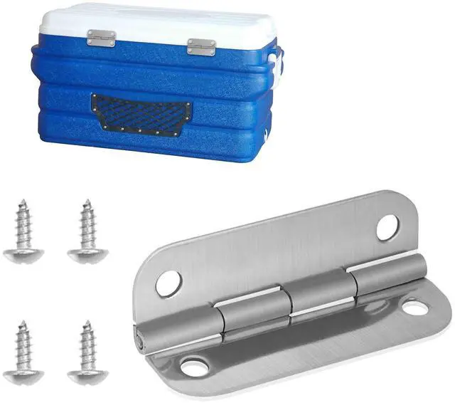 Alt view image 4 of 7 - 3PCS Stainless Steel Cooler Hinges & Screws Replacements For Igloo Cooler Parts