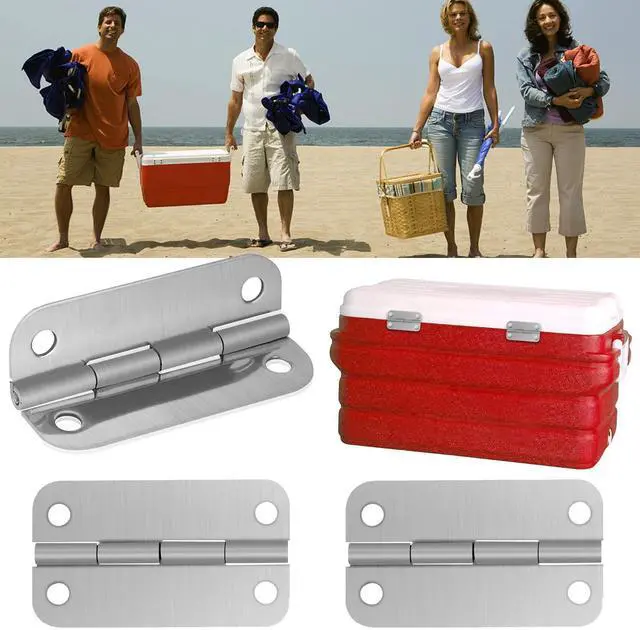 Alt view image 5 of 7 - 3PCS Stainless Steel Cooler Hinges & Screws Replacements For Igloo Cooler Parts