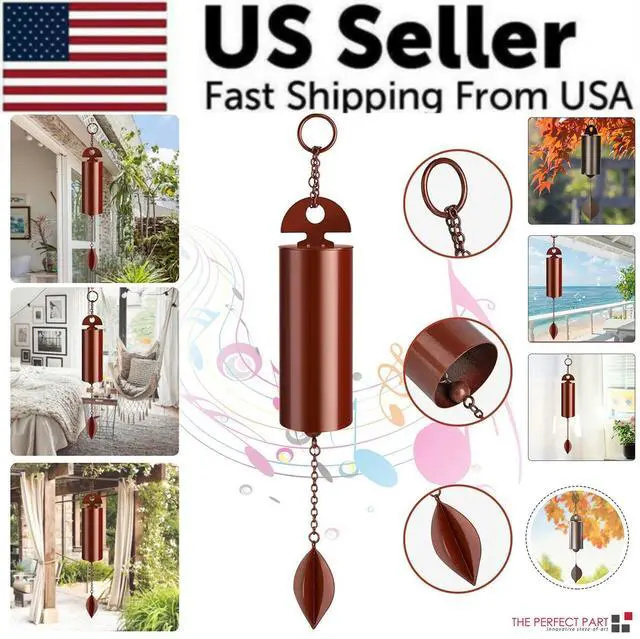 Alt view image 2 of 7 - Large Deep Resonance Serenity Metal Bell Heroic Wind Chimes Outdoor Home Decor