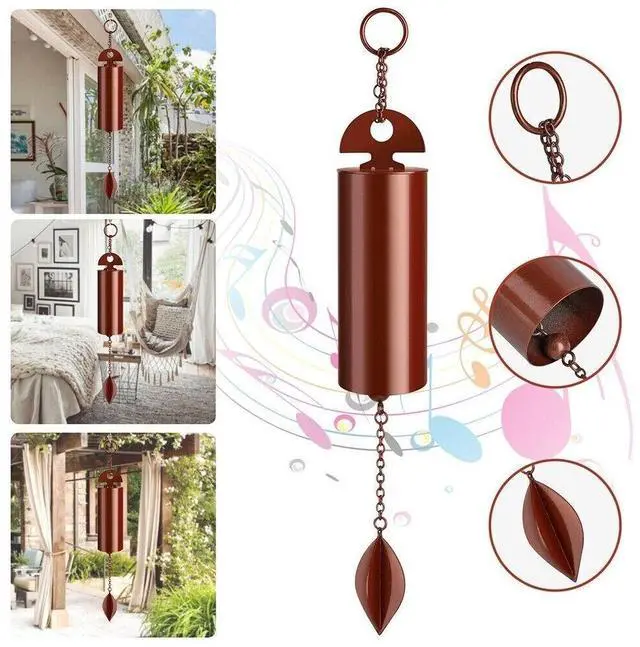 Alt view image 7 of 7 - Large Deep Resonance Serenity Metal Bell Heroic Wind Chimes Outdoor Home Decor