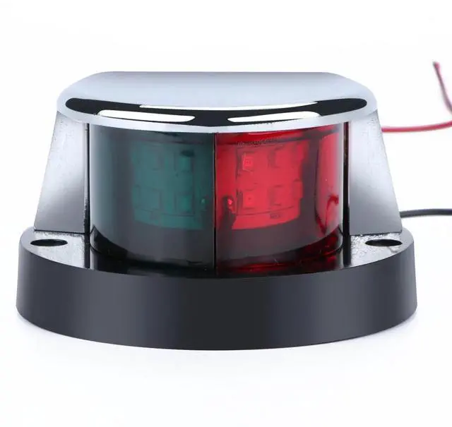 Main image of Waterproof Boat Navigation Light LED Bow Marine Front Pontoon Lamp Red Green 12V