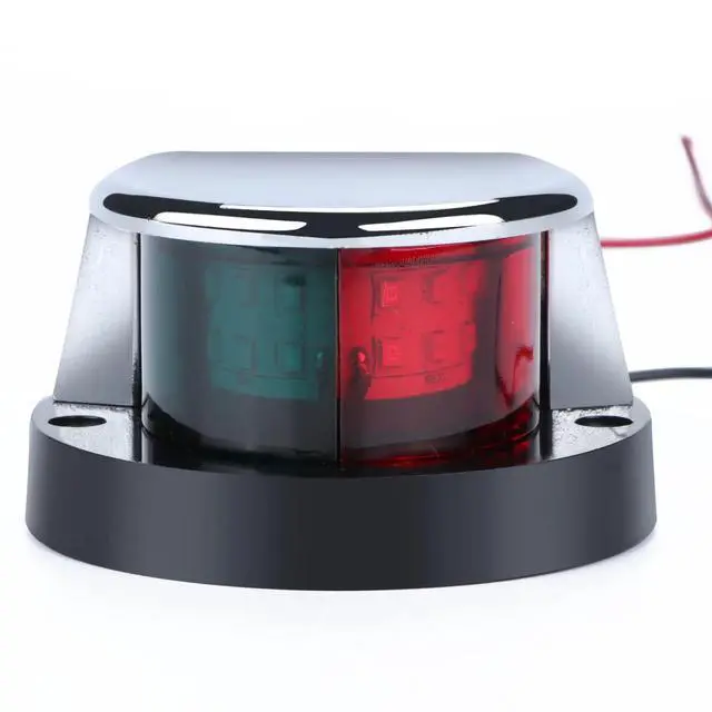 Alt view image 7 of 7 - Waterproof Boat Navigation Light LED Bow Marine Front Pontoon Lamp Red Green 12V