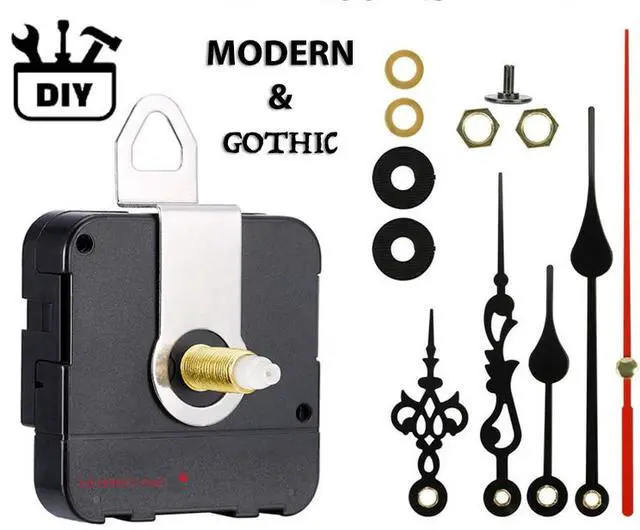 Alt view image 3 of 7 - DIY Clock Parts Movement Quartz Mechanism Wall Replacement Repair Tool Hands Kit