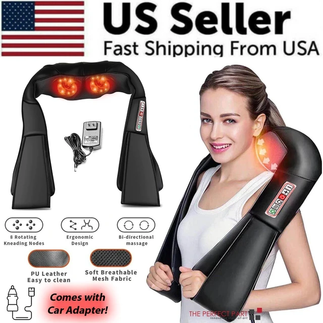 Alt view image 2 of 7 - Shiatsu Back Neck and Shoulder Massager with Heat Deep Tissue 3D Kneading Pillow