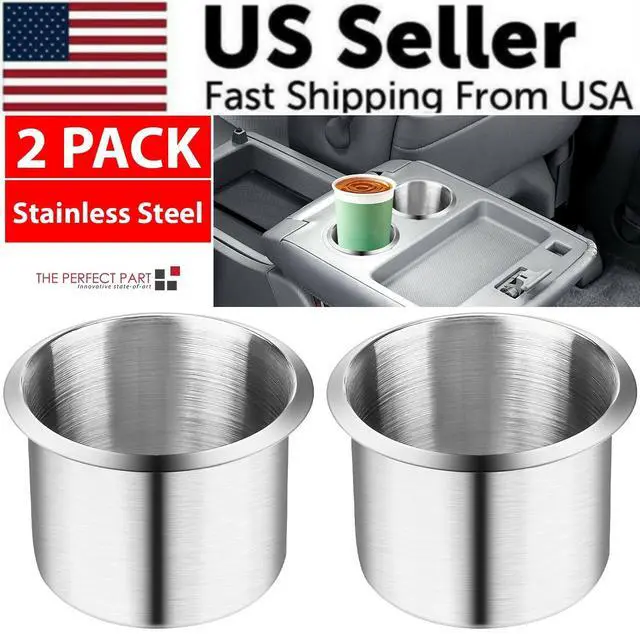 Alt view image 2 of 7 - Universal Stainless Steel Cup Drink Holders for Car Boat Truck Marine Camper RV