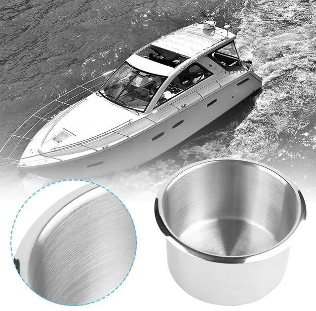 Alt view image 5 of 7 - Universal Stainless Steel Cup Drink Holders for Car Boat Truck Marine Camper RV