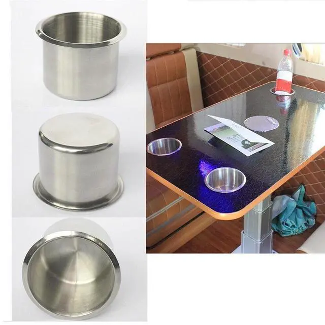 Alt view image 6 of 7 - Universal Stainless Steel Cup Drink Holders for Car Boat Truck Marine Camper RV