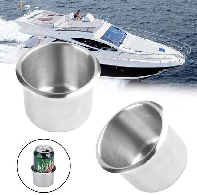 Alt view image 7 of 7 - Universal Stainless Steel Cup Drink Holders for Car Boat Truck Marine Camper RV