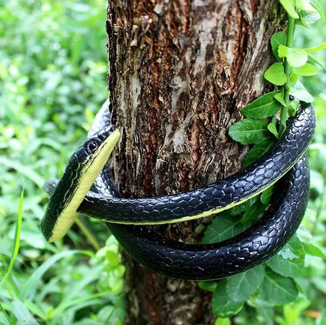 Alt view image 3 of 7 - Fake Realistic Snake Lifelike Real Scary Rubber Toy Prank Party Joke For Garden