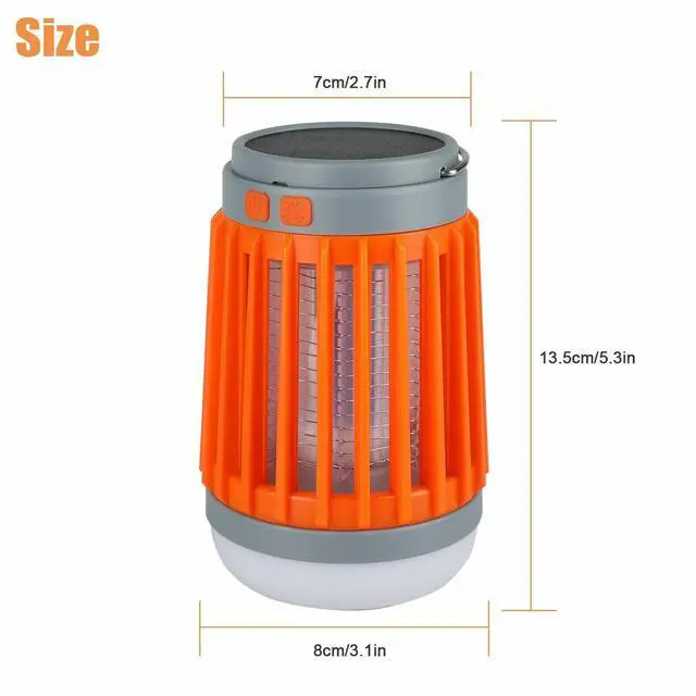 Alt view image 7 of 7 - Solar USB Mosquito Killer Light Electronic Fly Bug Insect Zapper Trap Pest Lamp