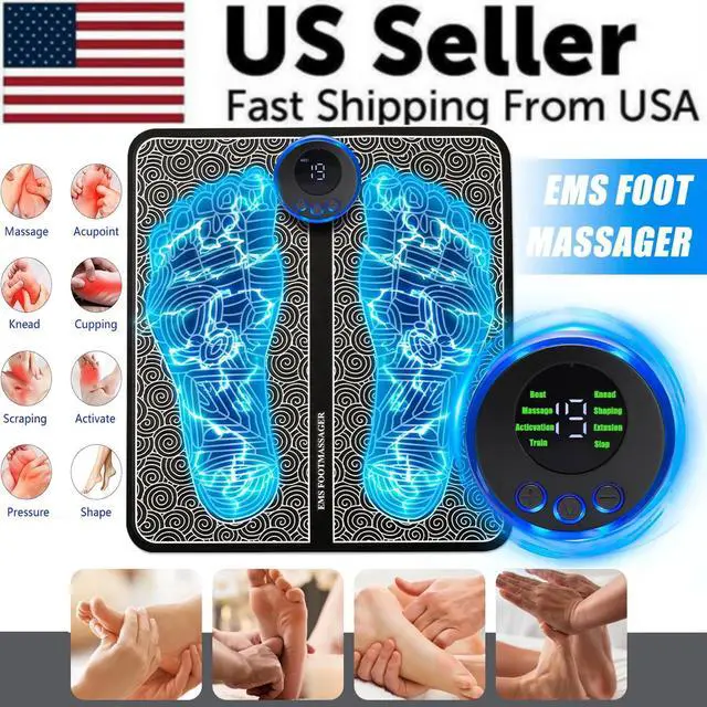 Alt view image 2 of 7 - EMS Foot Massager Leg Electric Deep Reshaping Kneading Muscle Pain Relax Machine