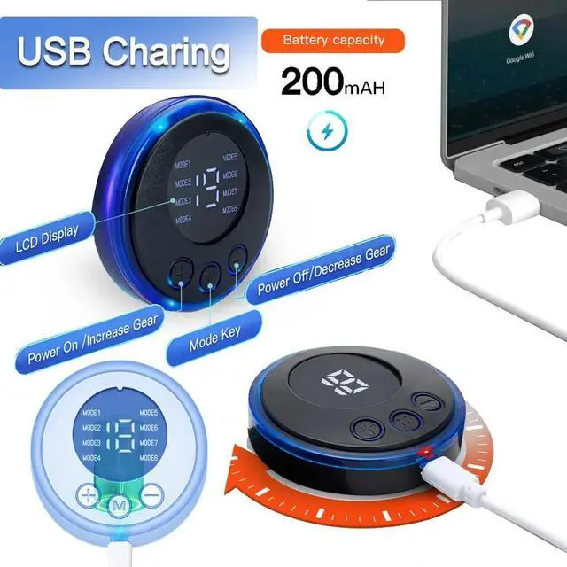 Alt view image 5 of 7 - EMS Foot Massager Leg Electric Deep Reshaping Kneading Muscle Pain Relax Machine