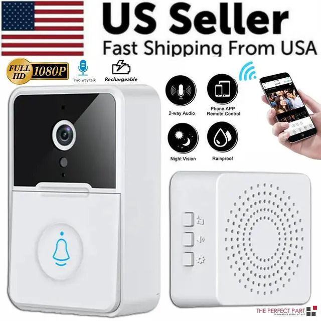 Alt view image 2 of 7 - Wireless Security Smart WiFi Doorbell Intercom Video Camera Door Ring Bell Chime