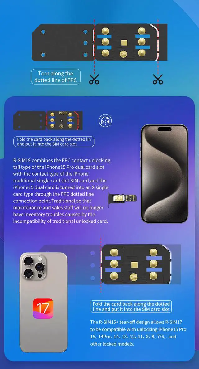 Alt view image 5 of 7 - R-SIM19 NEW QPE Stable Unlock SIM Card For iPhone 15 Plus 14 13 Pro Max 12 IOS17