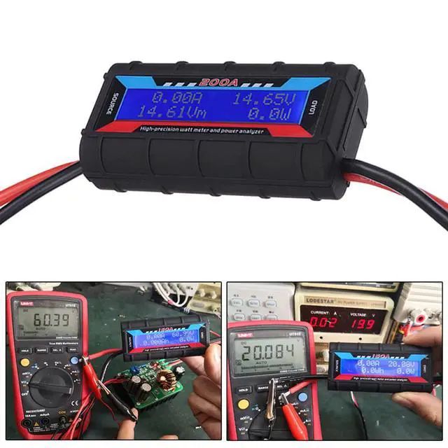 Alt view image 4 of 7 - 200A DC Digital Monitor LCD Volt Amp Meter Analyzer For RC Battery Solar Power