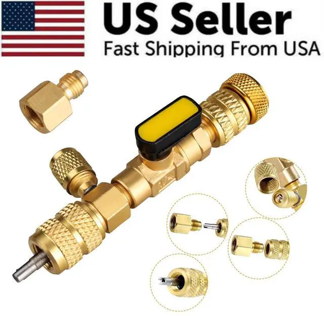 Alt view image 2 of 7 - HVAC Tool AC Schrader Valve Core Remover Dual Size 1/4 and 5/16 Port Installer
