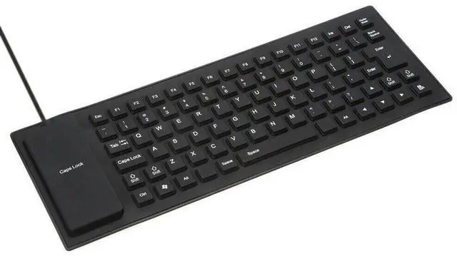 Main image of Waterproof Silicone Keyboard Foldable Flexible USB Dustproof DirtProof Full Size