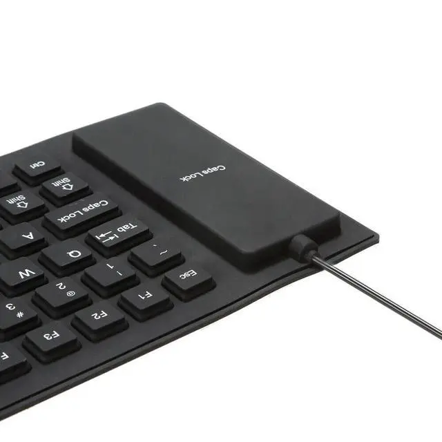 Alt view image 6 of 7 - Waterproof Silicone Keyboard Foldable Flexible USB Dustproof DirtProof Full Size