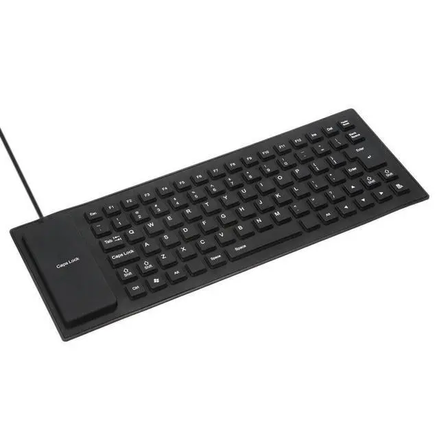 Alt view image 4 of 7 - Waterproof Silicone Keyboard Foldable Flexible USB Dustproof DirtProof Full Size
