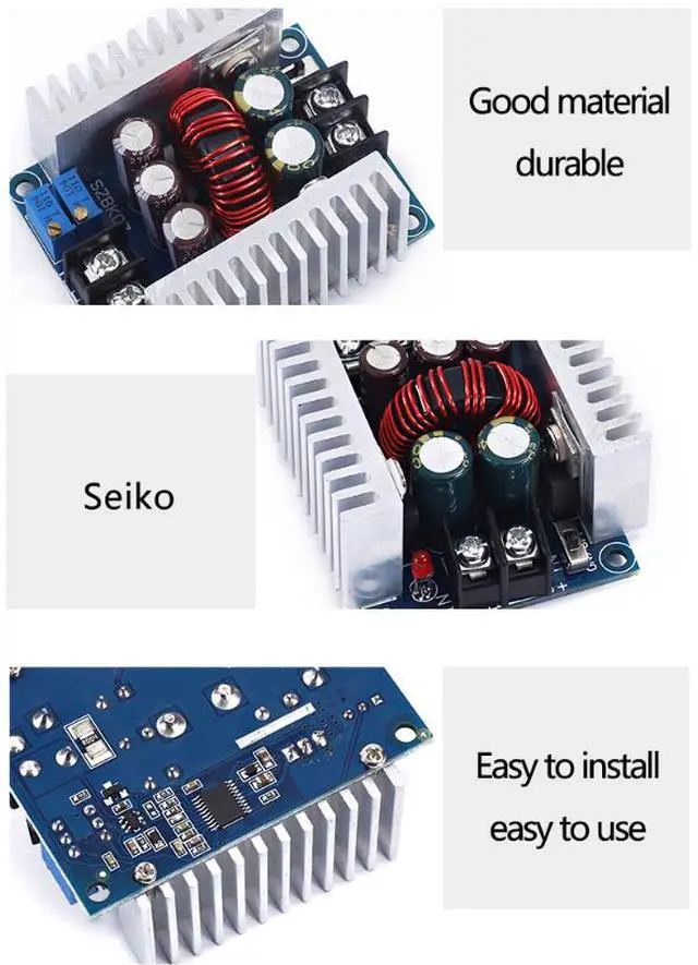 Alt view image 3 of 7 - 20A 300W Synchronous Buck Module DC Step Down Voltage CC Power 5V 12V 24V 36V