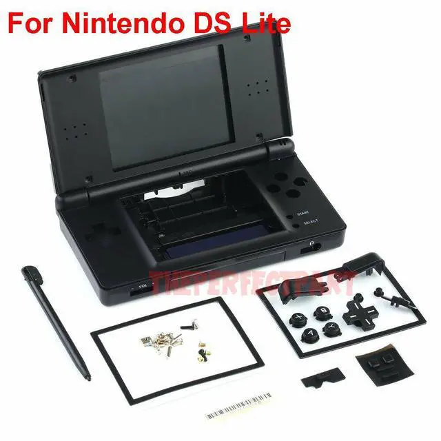 Alt view image 2 of 7 - Full Replacement Housing Shell Screen Lens Black For OEM Nintendo DS Lite NDSL