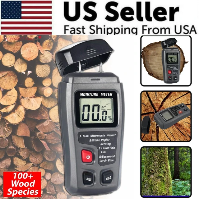 Alt view image 2 of 7 - Digital LCD Wood Moisture Meter Detector Tester Wood Firewood Paper Cardboard