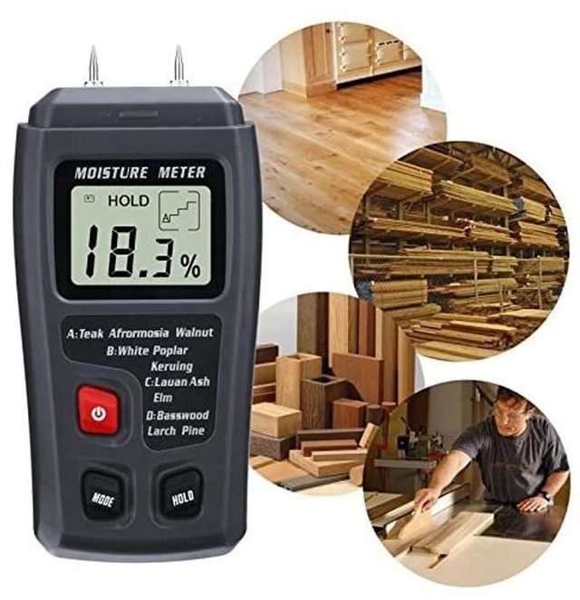 Alt view image 5 of 7 - Digital LCD Wood Moisture Meter Detector Tester Wood Firewood Paper Cardboard