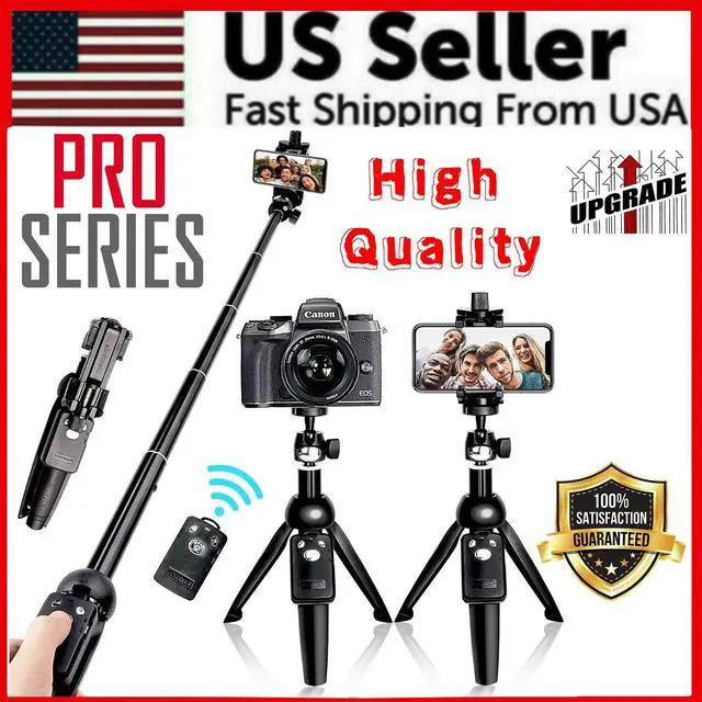 Alt view image 2 of 7 - Selfie Stick Tripod 40" Bluetooth Remote Portable for iPhone and Android Phones