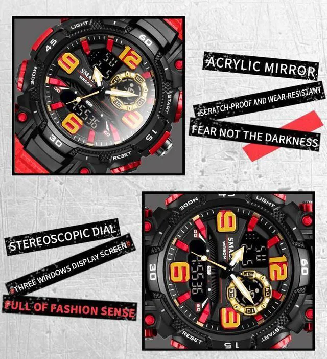Alt view image 7 of 7 - Military Men Watch Fashion Sport Outdoor G Wristwatch Male Digital Stopwatch