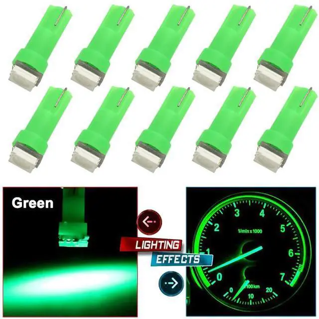 Alt view image 5 of 7 - 70PCS T5 T10 5050-SMD LED Speedometer Instrument Gauge Cluster Dash Light Bulbs