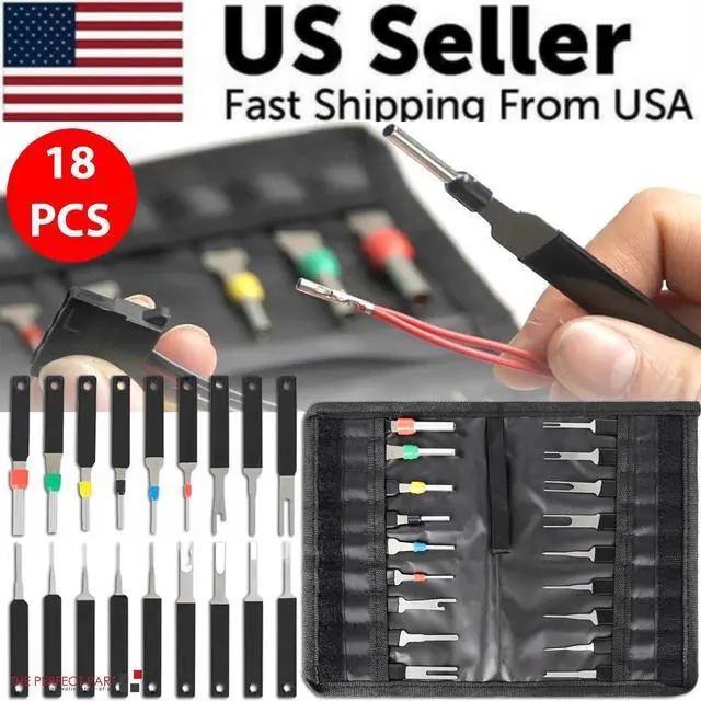 Alt view image 2 of 7 - 18Pcs Heavy Duty Thick Car Terminal Removal Kit Wire Connector Pin Release Tool