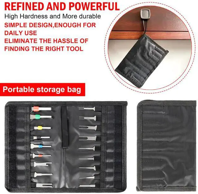 Alt view image 5 of 7 - 18Pcs Heavy Duty Thick Car Terminal Removal Kit Wire Connector Pin Release Tool