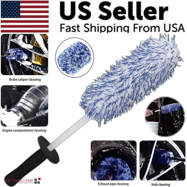 Alt view image 2 of 7 - Car Alloy Wheel Cleaning Brush Tool Tire Washing Clean Soft Bristle Cleaner US
