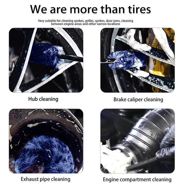 Alt view image 3 of 7 - Car Alloy Wheel Cleaning Brush Tool Tire Washing Clean Soft Bristle Cleaner US