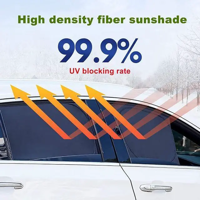 Alt view image 3 of 7 - 4X Magnetic Car Side Front Rear Window Sun Shade Cover Mesh Shield UV Protection